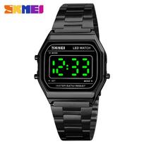 Fashion female student watch electronic watch luminous trend couple square small gold watch men juoda