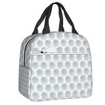 Golf Ball Sports Insulated Lunch Bags for Outdoor Picnic Golfer Lover Resuable Cooler Thermal Bento Box Women Kids Thermal Bags 22x20x13CM smėlis