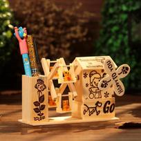 Music Box Windmill Cartoon Music Gift Student Wooden Crafts Bear Ferris Wheel Companion In Adversity 1pc