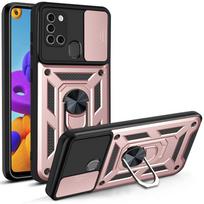 Shockproof Armor Case For Samsung Galaxy A21s A10s A20s A02 A12 A20 A30 A50 A31 A22 A04 A04S Cover Camera Lens Protection Fundas For Samsung A02 rožinio aukso spalvos