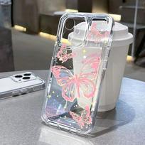 Drugelio telefono dėklas Samsung Galaxy S25 Funda S24 Ultra S23 FE S22 S21 S20 FE S10 Plus Silikoniniai skaidrūs dangteliai Carcasa For Samsung S25