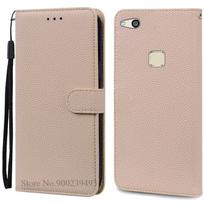 Dėklas Huawei P10 Lite Dėklas Huawei P10 Lite Dėklas-piniginė su atvartu iš odos Huawei P 10 Lite WAS-LX1 LX2 LX3 LX1A Telefonų dėklai For Huawei P10 Lite smėlis