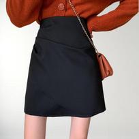Spring/Autumn 2025 High-Waist Black Irregular Slim Skirt – Chic & Sexy Style for Trendy Women XL for 120-135 lbs