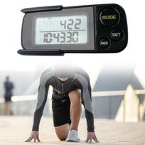 3D žingsniamatis Skaitliukas Elektroninis Kilometrų Chronometras Atstumas Profesionali Bėgimo gray