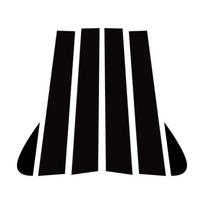 6pcs/set Fit For Dodge Durango 2010-2015 Glossy Black PC Material Mirror Effect Car Door Window Center Middle BC Pillar Post Column Cover Trim gray