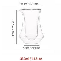 300ml Hanging Ear Coffee Sharing Pot Transparent Double-layer Glass Hand Brewed Coffee Pot Household Coffee Tasting Cup