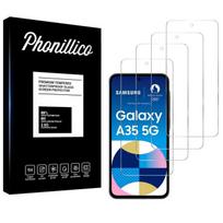 Tempered Glass for Samsung Galaxy A35 5G [4 Pack] Phonillico® Screen Protector Glass Film skaidri