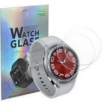 Tempered Glass for Samsung Galaxy Watch 6 CLASSIC 43mm [Pack of 2] Phonillico® Anti-Scratch Watch Screen Protector