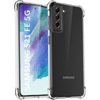 Case for Samsung S21 FE 5G - Shockproof Protective Soft Silicone Transparent Phonillico® skaidri