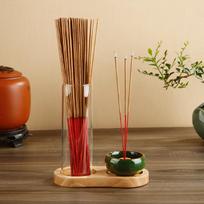 Incense Burne for Sticks Brass Nine-hole Incense Holder with Ceramic Ash Catcher and Glass Incense Sticks Organizer Home Decor