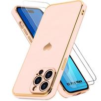 Silicone Case - for iPhone 15 Pro Max - Pink - Heart Pattern - Scratch Protection - Flexible TPU
