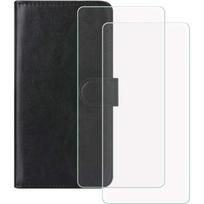 Xiaomi Redmi 9C NFC Case (6.53 ) + [2 pieces] Tempered Glass Screen Protector Film,Flip PU Leather Case with Stand Function EtuNT