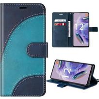 Case for Xiaomi Redmi Note 12 Pro+ 5G - E.F.Connection - Wave Pattern Case - PU Leather - Semi-rigid - Blue