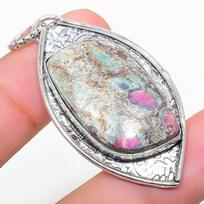 Ruby in Fuchsite Ethnic 925 Sterling Silver Jewelry Pendant 2.09  P8k07
