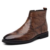 Large Size Chelsea Boots British Style Hand Grab Brock Winter Fleece Retro Boots Tide 38 ruda