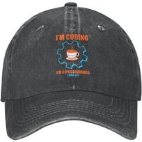 Adult Vintage Trucker Dad Hat,Coding Mode on,Baseball Cap Funny Cowboy Hat Adjustable juoda