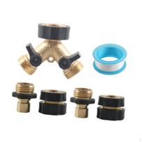 2 Way Garden Hose Splitter Tap Y Connector Accessories Distributor 3/4  Male