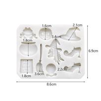 Witch Hat Jack-o’-lantern Broom Halloween Silicone Mold Sugarcraft Chocolate Cupcake Baking Mold Fondant Cake Decorating Tools