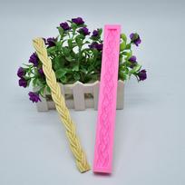 Long Knit Rope Silicone Mold Fondant Cake Border Decorating Tool Pastry Candy Chocolate Fondant Mould Baking Tools