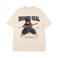 Kendo Little Boy Printed Short-sleeved T-shirt Men's and Women's Large Size Loose Street American Retro Trend Half-sleeve XXXXL