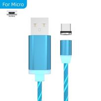 Charger cable - Blue - Micro-1m - USB Type-C - Fast charging - Luminous lighting mėlyna