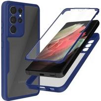 Case - BOOLING - for Samsung S21 Ultra - Navy Blue - Anti-Scratch - 360° Protection mėlyna