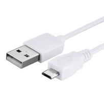 Charging Cable - VCOMP - Micro USB 2.0 - 1 meter - White - Compatible Galaxy J7/J8 balta