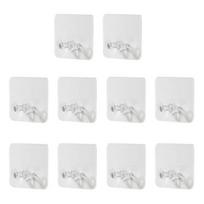 10/20Pcs Wall Mounted Storage Hooks Cord Holder Transparent Easy to Install Adhesive Cable Management Hanger Hooks 10 pcs