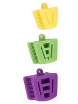 3 pcs/set of green/purple/yellow dental bite pads, oral support bite openers, rubber silicone large/medium/small dental tool