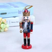 Vaikų lėlė 12cm Medinis riešutlaužys Kareivis Linksmų Kalėdų Decoration Pakabukai Papuošalai
