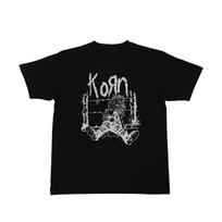 KORN Rock METALLICA Gunflowers Gunsnroses Dark ACDC Black Cotton Short Sleeve T-Shirt S
