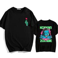 ops Streetwear Korėjietiški marškinėliai su zombių spauda Zombių širdis Grafika ant nugaros Unisex marškinėliai medvilniniai laisvalaikio Unisex marškinėliai Moteriški marškinėliai t 2XL
