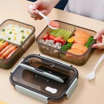 Pietų dėžutė Virtuvė Darbas Studentas Lauko veikla Kelionės Mikrobangų krosnelėje šildomas Maisto konteineris Plastikinė Bento dėžutė Saugojimas Užkandžių dėžutės HP10-0030-Blue1500ML juoda