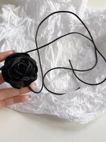 Flower Necklace Collarbone Chain Neckband Black Rose Choker Neckband Necklace Women'S Neck Collar Collarbone Chain