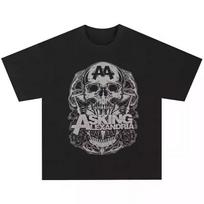 2025 Asking Alexandria Band Rock Retro T-shirt Street Short Sleeve Vintage High Quality Luxury Brand Selling Style S