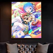 Re Zero Rem Plakatas HD menas lipnus sieninis vandeniui namų svetainė miegamasis baras estetiška dekoracija 21cm×30cm NoFrame