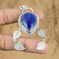 St Patrick Day Deal 925 Silver September Natural Lapis Lazuli Birthday Pendant