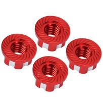 4pcs M4 Carving Hexagonal Nuts Aluminum Alloy Fit for HSP Sakura D3 D4 110 RC CarGreen