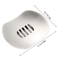 Stainless Steel Soap Holder Double Layer Shelf Tray Case Flying Saucer Dish Box Rust Proof Easy Clean Kitchen Bathroom