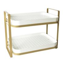 Double Layer Coffee Mug Holder Large Capacity Tea Set Storage Rack Kitchen Tray Drain Box Mug Stand balta