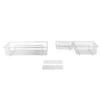 2PCS Set Toilet Floating Shelf Multifunctional Iron Wall Mounted Bathroom Hanging Storage Shelf