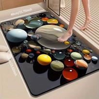 1pc of Bathroom Mat with A Pebble Pattern, Quickly Absorbs Water, Suitable for Bathrooms, Washrooms, and Home Decoration. 40*60cm /15.7*23.6in