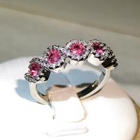Silver Simple Design Ruby Crystal zircon Ring Twist Pattern Zircon Paw Setting Exquisite For Woman Birthday Cocktail Wedding 6