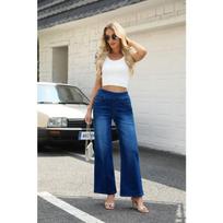 High-waisted New Wide-leg Jeans for Women To Hide Their Flesh, with A Loose Figure That Makes Them Look Slimmer. Straight-leg Jeans XS tamsiai mėlyna spalva