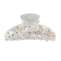 1pc Dreamy pentagram sky large diamond studded hair clip with fine sparkling star acrylic sheet clip jewelry clip for women