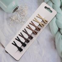 8Pcs/Set Women Girs Vintage Frosted Geometry Hairpins Adult Lovely Alloy Ornamentr Hair Clips Female Fashion Hair Accessories