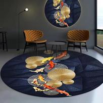 Circular Carpet Home Hanging Basket Rocking Chair Dirt Resistant Mat Living Room Anti Slip Carpet diameter 60cm round