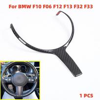 Gloss Black Carbon Fiber Look Steering Wheel Trim For BMW 3 4 5 6 Series M-Sport