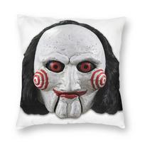Billy The Puppet Saw Pillowcase Soft Polyester Cushion Cover Decor Horror Movie Jigsaw Throw Pillow Case Cover Square '' 30x30cm balta