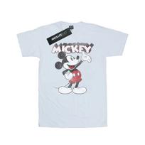 Disney Mens Mickey Mouse Presents T-Shirt XXL balta
